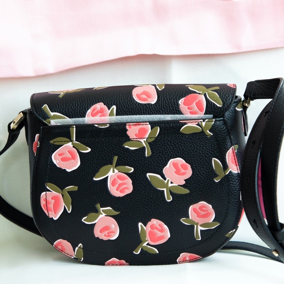 Kate Spade Ditsy Rose Medium Saddle Bag with Knot - Picture 6 of 7